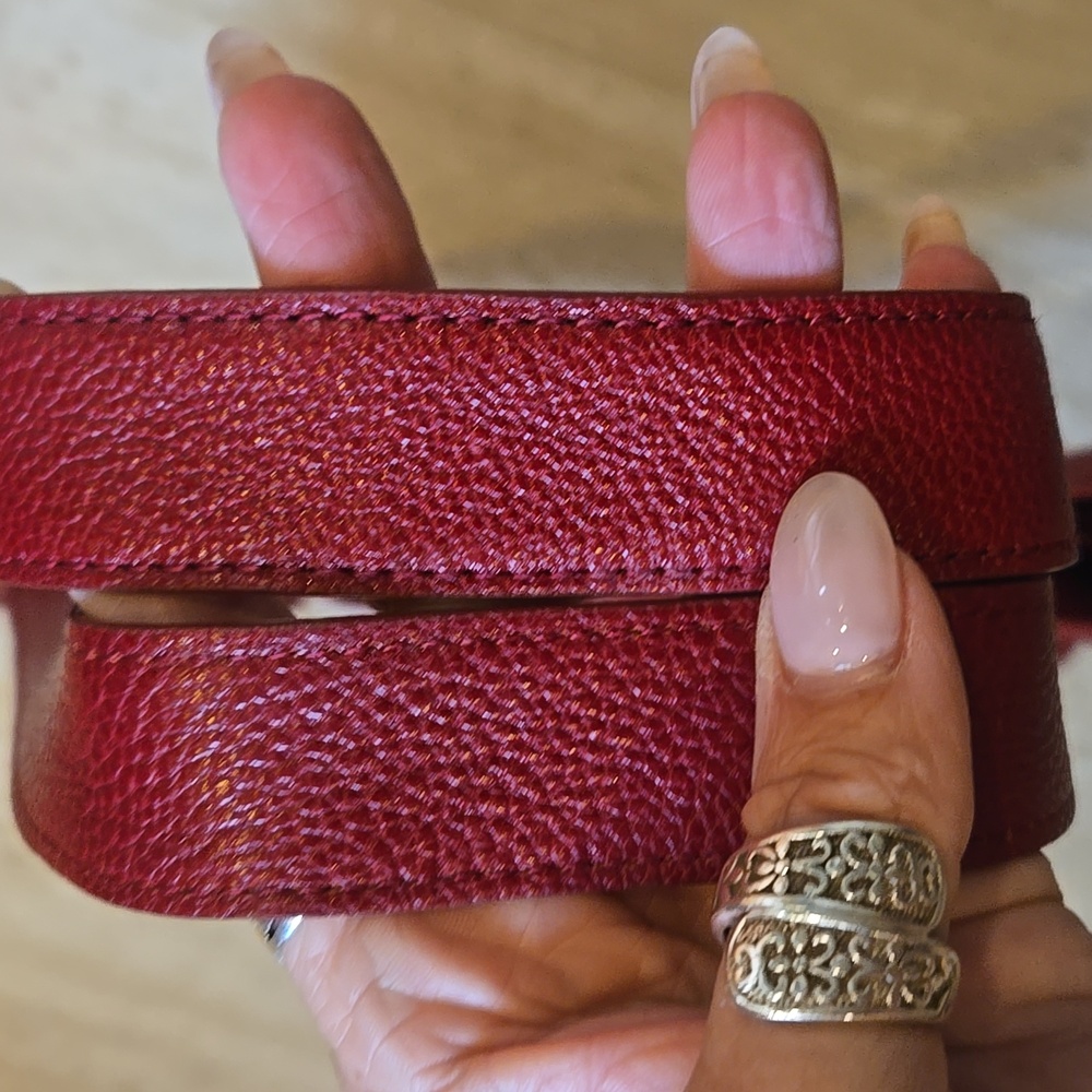 Brighton Andie Deep Burgundy Studded Pebbled Leather Shoulder Bag - Picture 7 of 16